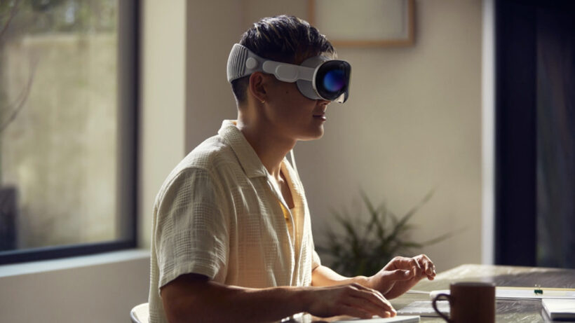 Apple Vision Pro 2 mixed reality headset used for productivity